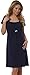 Italian Fashion Dagna Maternity/Nursing Nightdress,Size L,Navy Blue
