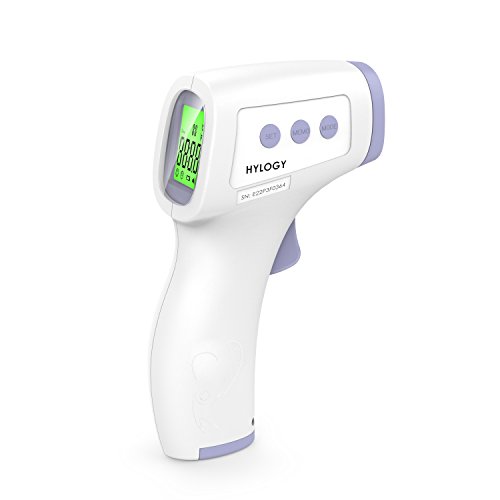 Hylogy Fast Accurate No-Contact Medical Infrared Digit Thermometer Scan Algorithm - (Dual Mode)-with Rapid Read Large LCD Display/Storager, Suit for Babies/Children/Adults/Surface of Objects(MD-H4)