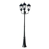 Material Laternen: Glas vidaXL Kandelaber Aluguß Gartenleuchte Außenleuchte Garten Laterne Wegleuchte