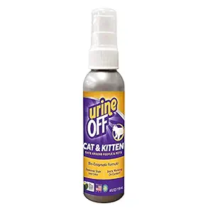 Urine OFF Kitten/Cat Odour & Stain Remover 118 ml, Permanently Eliminate Your pet?s Urine Odor and Stains, The Enzyme Formula Destroys The Odor-Causing Bacteria to Eliminate Those unwanted Smells