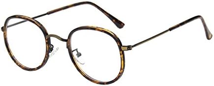 HAOYUXIANG Retro Round Glasses Frame Ultra Light Light Mirror,C5
