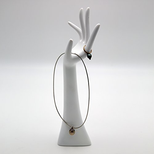 "Hand" Schmuckhalter Weiss 33 cm