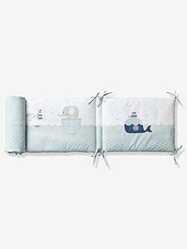 Preisvergleich Produktbild Vertbaudet Nestchen für Babybett Wal, 2 Längen hellblau 180X40