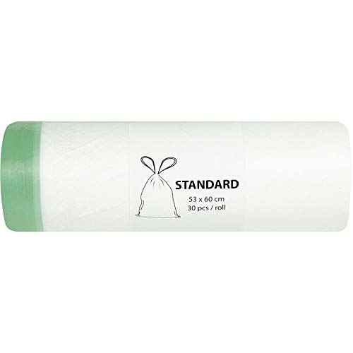 Saco de basura HDPE con cinta de cierre (35 L; 1 Rollo = 30 unidades)