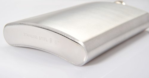 Monumentum Flachmann aus Edelstahl Silver 9 oz. (270 ml), Schraubverschlussdeckel, Farbe Silber (1959 DE) - 5
