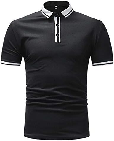 Fashion Men's Summer Golf Teenis Vocation Sport Exercise Casual Flag Print Muscle Pullover Short Sleeve Shirt Top Blouse