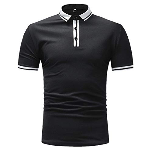 Fashion Men's Summer Golf Teenis Vocation Sport Exercise Casual Flag Print Muscle Pullover Short Sleeve Shirt Top Blouse
