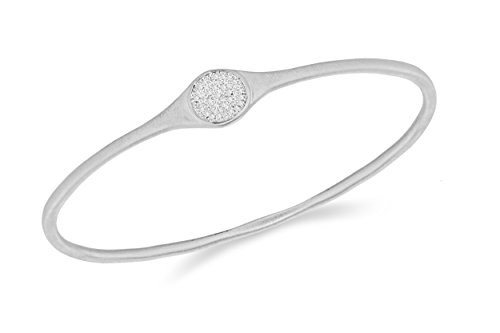 Pavé Privé Sterling Silber Armreif mit Rund Pavé weiß Diamanten