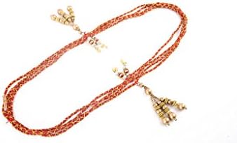 Funktionz Varmala, Hindu Pooja Ceremony Item (Maroon with Bronze Tussels)