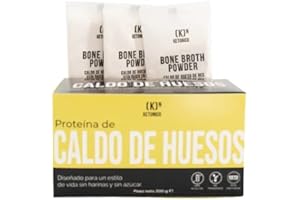 KETONICO Caldo de Hueso de Res en Polvo, Alimentado con Pasto, Sin OMG, Sin Gluten, Sin Soja, 10 uds
