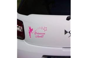 Sticker bébé à bord princesse à bord ! rose magenta