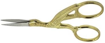 Premium Fine Point Gold Stork Scissor 3 1/2 by UTOPIA TOOLS