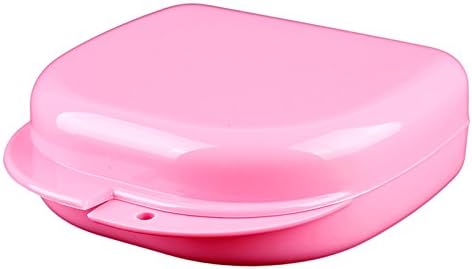 Niceyo Denture Case Dental Orthodontic Retainer Mouthguard Storage Pink