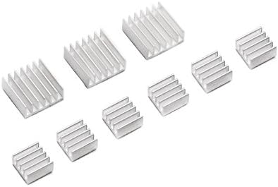 ALLDREI 9Pcs Aluminum Heatsink Cooler Cooling Kit for Raspberry Pi 3, Pi 2, Pi Model B