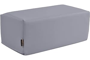 Pader Medi Tech Orthopädisches Entlastungskissen, Positurkissen 50x25x20cm I Bandscheibenkissen, Stufenkissen, Lagerungskissen für Beine mit festem Schaumkern (27 Chrom)