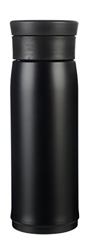 Kooyi Thermobecher Isolierflasche aus Edelstahl, Kaffee to go Becher 450 ml, 100% auslaufsicher BPA frei (Schwarz) - 7