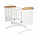 Obaby B is for Bear Gliding Crib (White with Pine Trim)