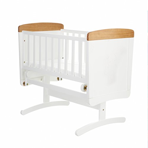 Obaby B is for Bear Gliding Crib (White with Pine Trim)