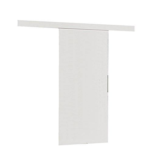 Preisvergleich Produktbild Mirjan24 Schiebetürsystem Multi Komplett-Set für Schiebetüren mit Bodenführung Abstandsführung Trennwände Innentüren (Weiß, Modell 80)