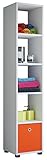 video regalo agli sposi Beliebig erweiterbar VCM Regal Standregal Säule Bücherregal Aufbewahrung Möbel 160 x 31 x 30 cm Weiß \