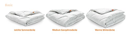 sleepling 19000000033 Basic 100 Sommer Decke Mikrofaser leicht 135 x 200 cm, weiß - 3