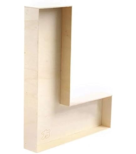 Lettera E In Legno - 22cm, Riempibile, Per Decorazione, Festività, Fai Da Te, Personalizzabile - Foto 12