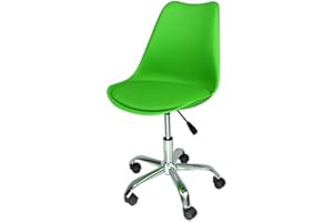 SAMIRA Sedia da Ufficio Girevole, Sedia da scrivania Verde con rotelle MOD. Sally