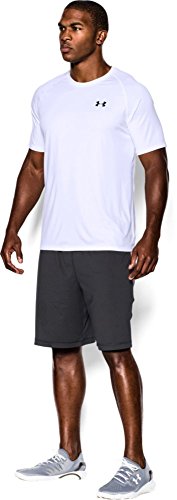 Under Armour Herren Fitness T-shirt und Tank Ua Tech Ss Tee, Mehrfarbig – Crimson/White, L - 5