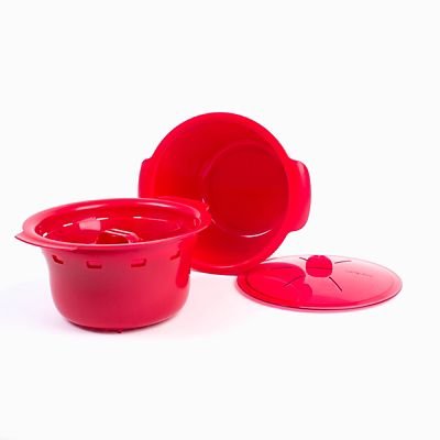 Multifunktionsdampftopf für die Mikrowelle, zum Dämpfen von Gemüse / Reis, 2,1 L - 3
