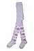Weri Spezials Baby and Children Tights Flowers and Stripes, Grey, Size: 5-6 years (110/116)