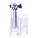 Produktbild Emmala 10St Stretch Stuhlschleife Schleifenband Aus Organza Für Stuhlhussen Zuhause Unikat Ornament Mode Party Simplicity Stuhl Hocker Protektoren (Color : Blau+White, Size : Size)