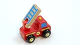 4er Set Mini Autos / Fahrzeug-Set bestehend aus: Feuerwehr, Krankenwagen, Taxi und Polizei / Material: Holz / Länge: ca. 8 cm - 4