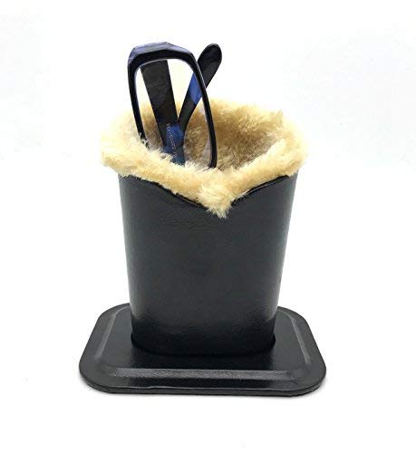Wommty Funda de Gafas Soporte para Anteojos con Felpa de Terciopelo de Cuero de PU, Estuche Protector para Soporte de Anteojos para el Hogar y la Escuela (1 Soporte)
