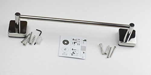 Kapitan Quattro 40 cm Handtuchhalter V2A 18/10 Edelstahl Handtuchständer Handtuchstange Quadratischer Stil V2A 18/10 Wandmontage Made in der EU, 20 Jahre Garantie - 4