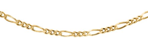 Carissima Gold Damen 9k (375) Gelbgold 1.8mm Diamantschliff Figaro Halskette 1.15.0035 51cm/20zoll
