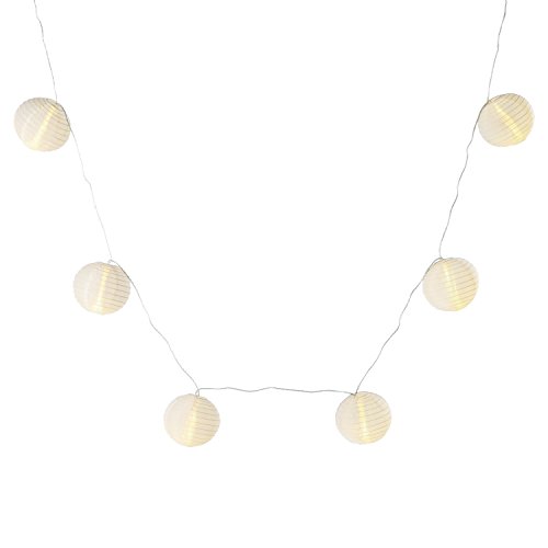 10er LED Lampion Lichterkette warmweiß koppelbar Strombetrieb Lights4fun - 4