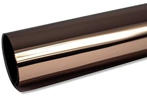 ‎RAPID TECK Rapid Teck® 8,22€/m² Prime selbstklebende Spiegelfolie Bronze 200cm x 1,52m Kratzfest Sonnenschutzfolie UV Schutz Sichtschutzfolie 99% UV-Schutz selbstklebend Blickdicht