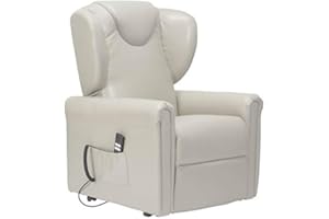 Sime Molly 2 Moteurs Cuir Fauteuil Electrique releveur Dispositif Médical système de Roue siège à Micro-Ressorts fauteuils pour Personnes âgées Fauteuil de Relaxation Beige