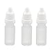 Produktbild sourcingmap® 3 Stk 10 ml Tropfen ätherisches Öl Flasche Drop Auge Flüssigkeit Quetschbar weißer Deckel