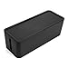 Produktbild OUNONA Steckdosenleiste Kabel Management Box Organizer Kunststoff Kabel Aufbewahrungskoffer für Schreibtisch TV Computer USB Hub - Größe M (schwarz)