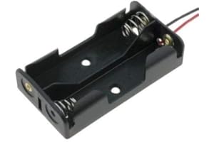 CABLEPELADO Porte-piles plat | Support de batterie AAA | Comprend un câble de 200 mm | Tension totale : 3 V (1,5 V par pile) | Convient pour 2 piles LR3 AA (FR3, HR3, LR3)