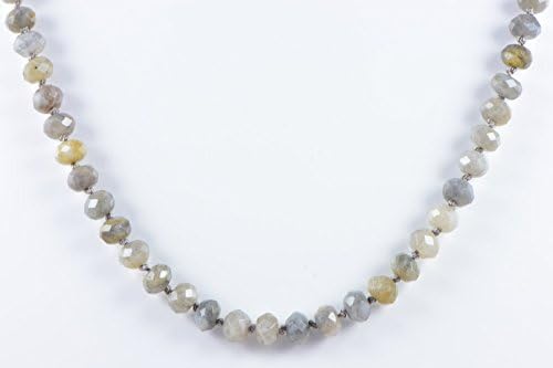aqbeadsuk Classic Semi Precious Stone Necklace Gemstone Blue-Flash Labradorite Beads Handmade Women's Necklace