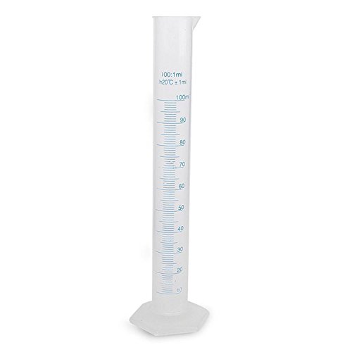 Blue Vessel Kunststoff-Messzylinder Testflüssigkeitsschlauch Laborversuch Abgestufte Jar-Tool (250ML)