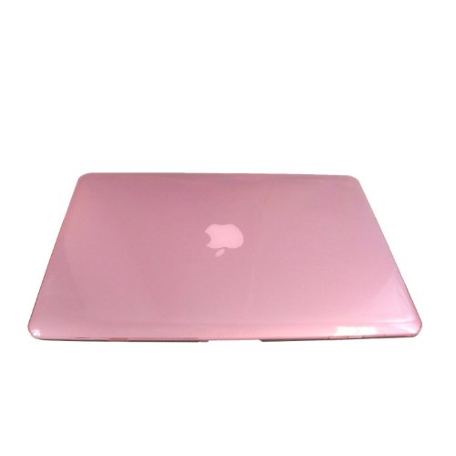 Incutex Protector Schutzhülle Cover Case Notebookhülle Hartschale Hartschalenkoffer Crystal Case Etui Tasche MacBook Air 13" / 13,3 Zoll Notebook Hardcase Schutz Hülle Unibody Transparent Pink