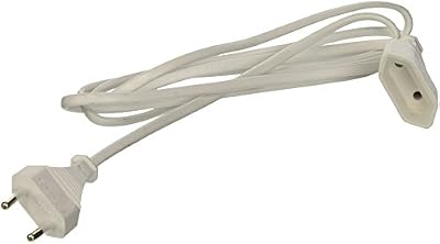 Velleman Rallonge Secteur Fiche Bipolaire Blanc 1.80M