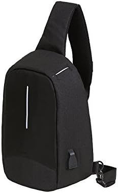 Shoulder Sling Bag - Men With USB Waterproof Multi-Function Chest Casual Crossbody Rucksack Outdoor Travel Anti-theft Backpack Applicable to the Gym Hiking Cycling Camping Valentine's Day Gifts