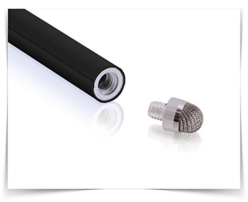 The Friendly Swede 3 Stück Hybrid Stylus Touchscreen Eingabestift mit austauschbarer Mikrofaserspitze (schwarz, dunkelblau, weiß) - 3