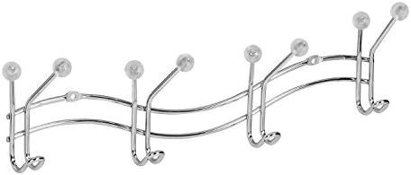 Tatkraft Wall Mounted Coat Rack Hanger, Chrome plated steel, Silver, 36х4х10 cm