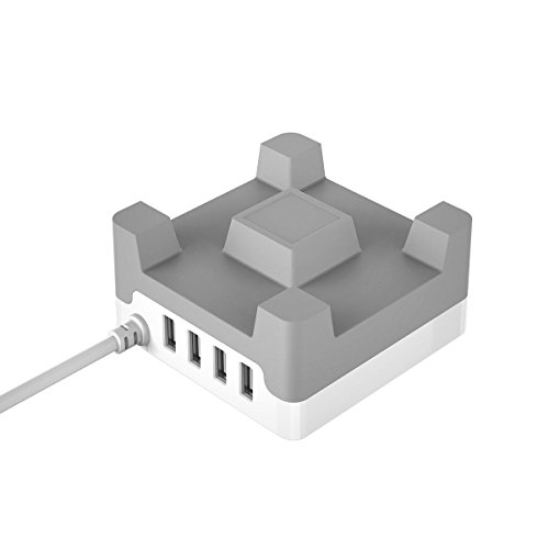ORICO 20W 4-Port Smart USB Ladestation mit Ständer, Schnell-Ladegerät, für Smartphone Tablet und mehr