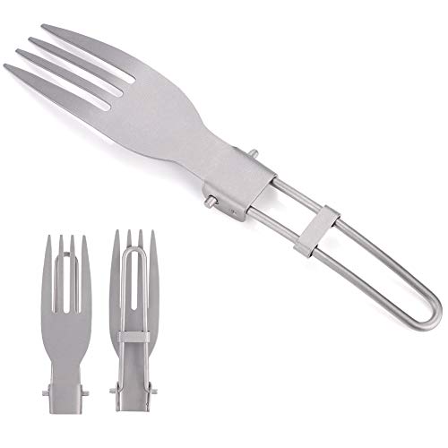 Zyyini Fourchette Pliante, Beau Travail Portable Vaisselle de Voyage Multi-Fonctions Facile à Nettoyer, idéale comme Couverts de Camping ou pour Toute activité en Plein air